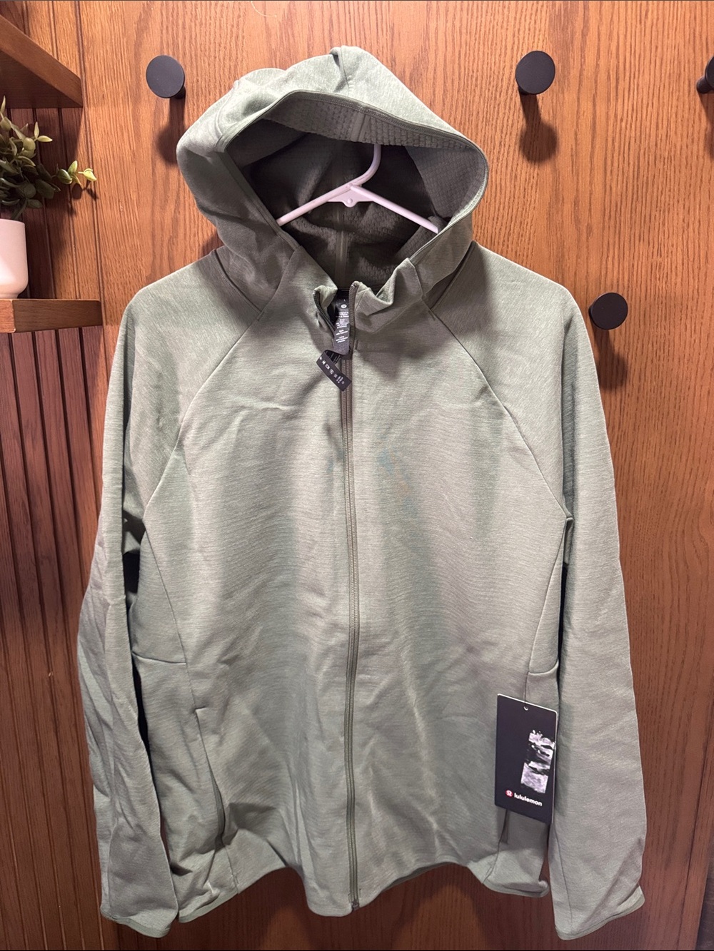 lululemon athletica Men's Hooded Full-Zip Jacket - Sage grid liner fleece zip